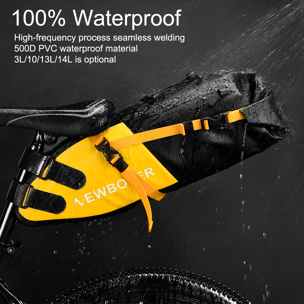 Bike Bag Waterproof 13L Large Capacity Bicycle Saddle Bag Cycling Foldable Tail Rear Bag MTB Road Trunk Bikepacking