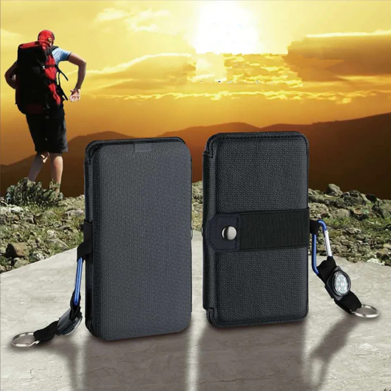 Mobile devices USB port outdoor multifunctional portable solar charging panel